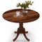 Costway Rustic Dining Table Wooden Dining Table with Round Tabletop & Curved Trestle Legs Natural/Walnut/Black/White/White&Walnut/White&Natural